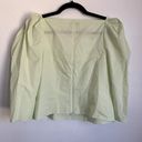 Vince NEW  Draped Square Neck Top in Honeydew Photo 4