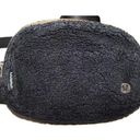 Lululemon Womens  Athletica Everywhere Fleece Belt Bag Black Sherpa Gold Buckles Photo 0