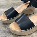 Frye  & Co Amber Espadrille Wedge Sandals Wedge Ankle Strap Black Shoe Photo 2