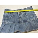 PacSun Medium Blue Pleated Low Rise Denim Skirt In Size 24 Photo 6