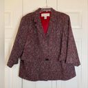 Doncaster  Burgundy Tweed Lined Blazer With Pockets Size 20W Excellent Condition Photo 1