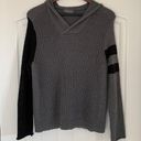 Wooden Ships Gray‎ Black Knit Hooded Sweater Women’s Small/Medium Beach Travel Photo 0