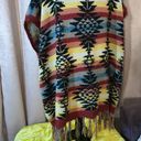 American Eagle  Size XS Hooded Navajo Sweater Poncho Photo 10