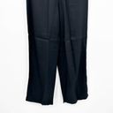 Club Monaco  Womens 100% Viscose Tab Detail Wide Leg Trouser Pants Size 6 Black Photo 4