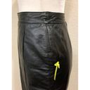 Pelle Cuir Vintage 80s Black Goth Leather Pencil Skirt Size 10 Photo 4