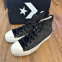 Converse  Ctas Lift hi black braided platform shoes sneakers women’s 8 new in box Photo 7