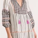 Veronica Beard  Eileen Paneled Cotton-Jacquard Checked Georgette Midi Dress Small Photo 3