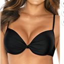 Relleciga Women's Black Push Up Bikini Top Twist Front Underwire Photo 0