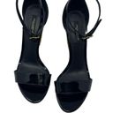 Dolce & Gabbana  Black Gold Sculpted-Heel Baroque DG Patent Leather Sandals sz 38 8 Photo 1