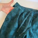 Vans Teal Green Corduroy Checkered Plaid Range Elastic Relaxed Pants Small Photo 7