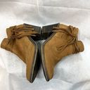 Time And Tru  Tan Faux Suede Ankle Booties with Fringe Tassel Size 8 Photo 4