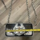 Big Buddha Crossbody, silver and black, comes  with 3 straps, has some wear see flaws in pics Photo 0