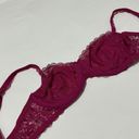 gilligan and o'malley Gilligan & O’Malley Balconette Bra Floral Lace Underwire  36C Magenta Shade Photo 11