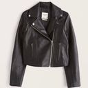 Abercrombie & Fitch Aberocrombie Vegan Leather Jacket Photo 3