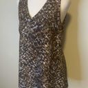 W By Worth W Worth brown & gray leopard print silk sleeveless blouse size 2 Photo 2