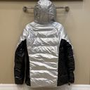 Body Glove 🛍️ Hooded Down Parka Coat. Small. Silver Metallic. NWT Photo 2