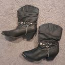 Dingo  Olivia Leather Western Black Boots Shoes Mid Calf Heels Women’s 10 W, NEW Photo 1