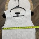 Dialogue  White Chunky Knit Sweater Set Size Large Cardigan + Tank NEW w TAGS Photo 6