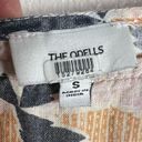 Petal The Odells Lyla  Geo Print Square Neck Tiered Linen Midi Dress Size S Photo 14