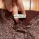 Abercrombie & Fitch  Brown Polka Dot Blouse Sz M Photo 1