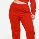 Mate the Label NWT  Organic Red Fleece Relaxed Pocket Sweatpants - L Photo 0