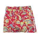 Polo  Golf Ralph Lauren Womens Paisley Golf Skort Pockets Size 12 Red Yellow Photo 0