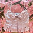 Princess Polly pink sparkly beaded  babydoll tie tank top Photo 0