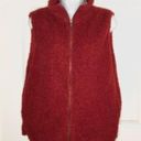 Umgee  Teddy Vest Zipper Dark Red M Photo 4