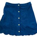 Sugar and L!ps Sugar + Lips Suede Scalloped Hem Mini Skirt Size Small   Photo 6