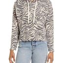 Krass&co LA LA LAND CREATIVE  Womens Multicolor Zebra Print Pullover Hoodie Photo 0