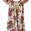 Chelsea and Violet Boho Floral Off Shoulder Mini Casual Summer Flirty Dress  XS Photo 0