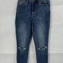 One Teaspoon  Jean Women 24 Blue Denim Distressed High Waist Freebirds II Skinny Photo 0