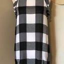 Chelsea and Violet  Black & White‎ Buffalo Plaid Check Sleeveless Ruffle Dress Sz S Photo 2