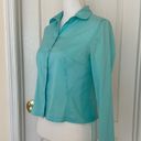 W By Worth Worth Woman’s Green/Blue Cotton Top, Sz 4 Photo 5