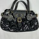 Longchamp Black Patent Leather Dual Handle Satchel Shoulder Bag Photo 1