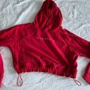 Harper Cleo  Red Cropped Hoodie Photo 0