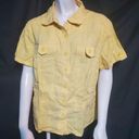 cj banks  Yellow Short Sleeve Button Down Shirt (X) Photo 1