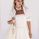 Free People  Isley Long Sleeve 2-in-1 Button Down Cotton White Midi Dress XS NWOT Photo 9