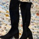 Unisa Black Thigh High Knee Heeled Boots Photo 0