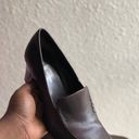 St. John’s Bay  Brown leather chunky platform heeled pumps loafers mules heels (size 6.5) Photo 1