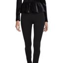 BCBGMAXAZRIA Long Sleeve Velvet Peplum Top Photo 3