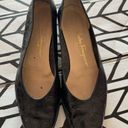 Salvatore Ferragamo  leather textured ballet flats in black size 11 Photo 1