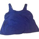 L.L.Bean  Swimsuit 2 Piece Set Tankini Skirt Solid Blue Women’s Sz 18W Swimwear Photo 1