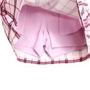 Lady Hagen  16” Woven Golf Skort Mid Rise Pink Plaid Mini Skirt Preppy Large Photo 7