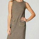 J.Jill  Tweed Sweater Midi Sleeveless Dress‎ Beige Womens Size S Pockets Photo 0