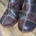 Tommy Hilfiger 90's Patchwork Clogs Tommy Vintage Shoes Slingback Brown Buckle Heel 8.5 Photo 4