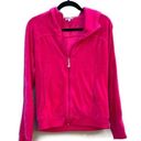 Juicy Couture  Y2K Hot Pink Velour Zip Up Tracksuit Hoodie Jacket Large Photo 0