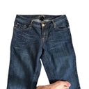 Seven 7 Jeans Womens Size 30 Flare Stretch Dark Blue Yellow Stitch Cotton Photo 3