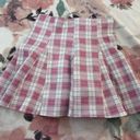 French Kiss Pink Plaid Skirt Photo 1