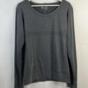 Zyia  Active Size XL Top Gray Performance Seamless Long Sleeve Vented Workout Photo 3